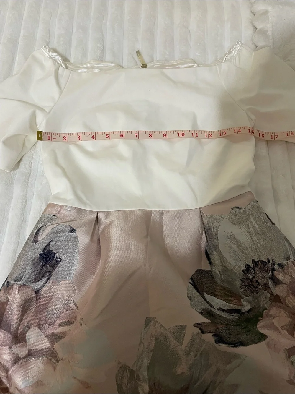 Ted Baker Blush Pink and Ivory Satin Lined Piece